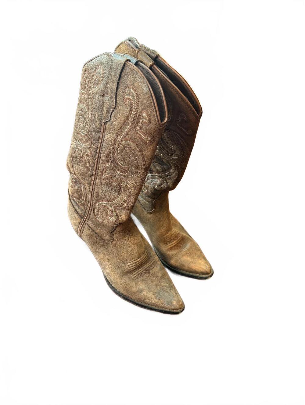 Durango Women's 13" Western Cowboy Boots Size 7.5 M Brown Leather